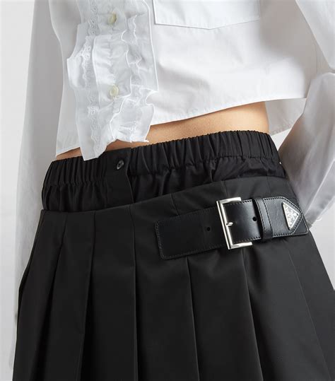 prada pleated skirt|Prada nylon pencil skirt.